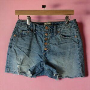 Universal Thread Hi Rise Vintage Midi Denim Shorts Size 6/28R